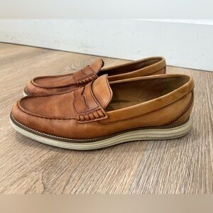 Cole Haan Grand.OS Brown Leather Penny Loafers Comfort Dress Shoes Mens 9